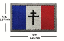 Charger l&#39;image dans la galerie, Ecusson &quot;France croix de Lorraine&quot; forme rectangulaire
